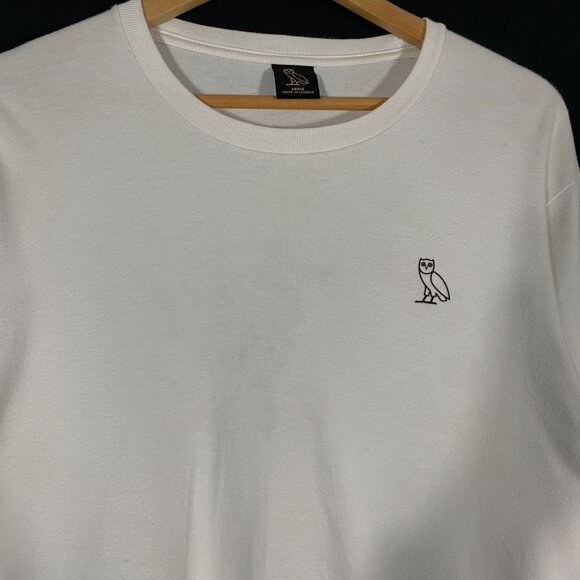 Octobers Very Own Classic Logo Long Sleeve Crew T-shirt White men's size Large - Picture 4 of 9